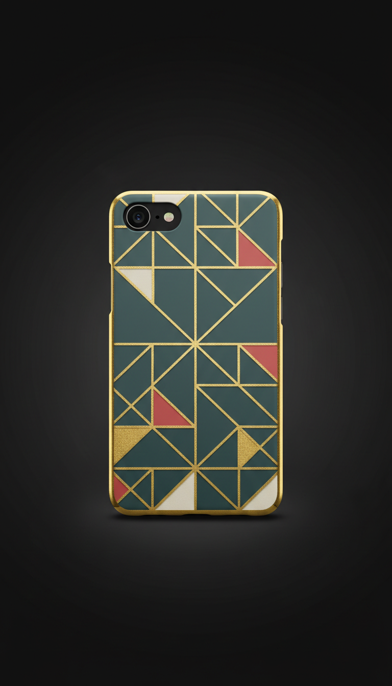 Gold Foil Geometric Pattern Case